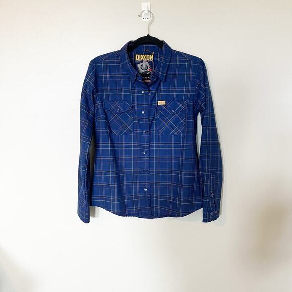 Dixxon toru blue flannel snap button shirt women’s medium - Picture 1 of 10